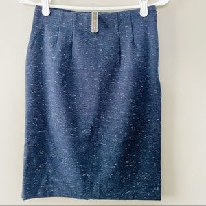 NEW Navy Cotton Bodycon Pencil Skirt